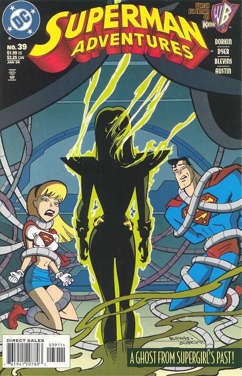 Superman Adventures #39 cover featuring Supergirl and Superman