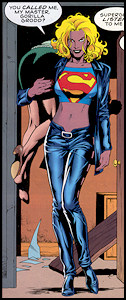Supergirl under Gorilla Grodd's influence