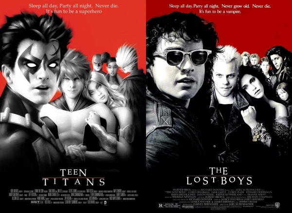 Teen-Titans-Comic-Lost-Boys-Movie-Cover