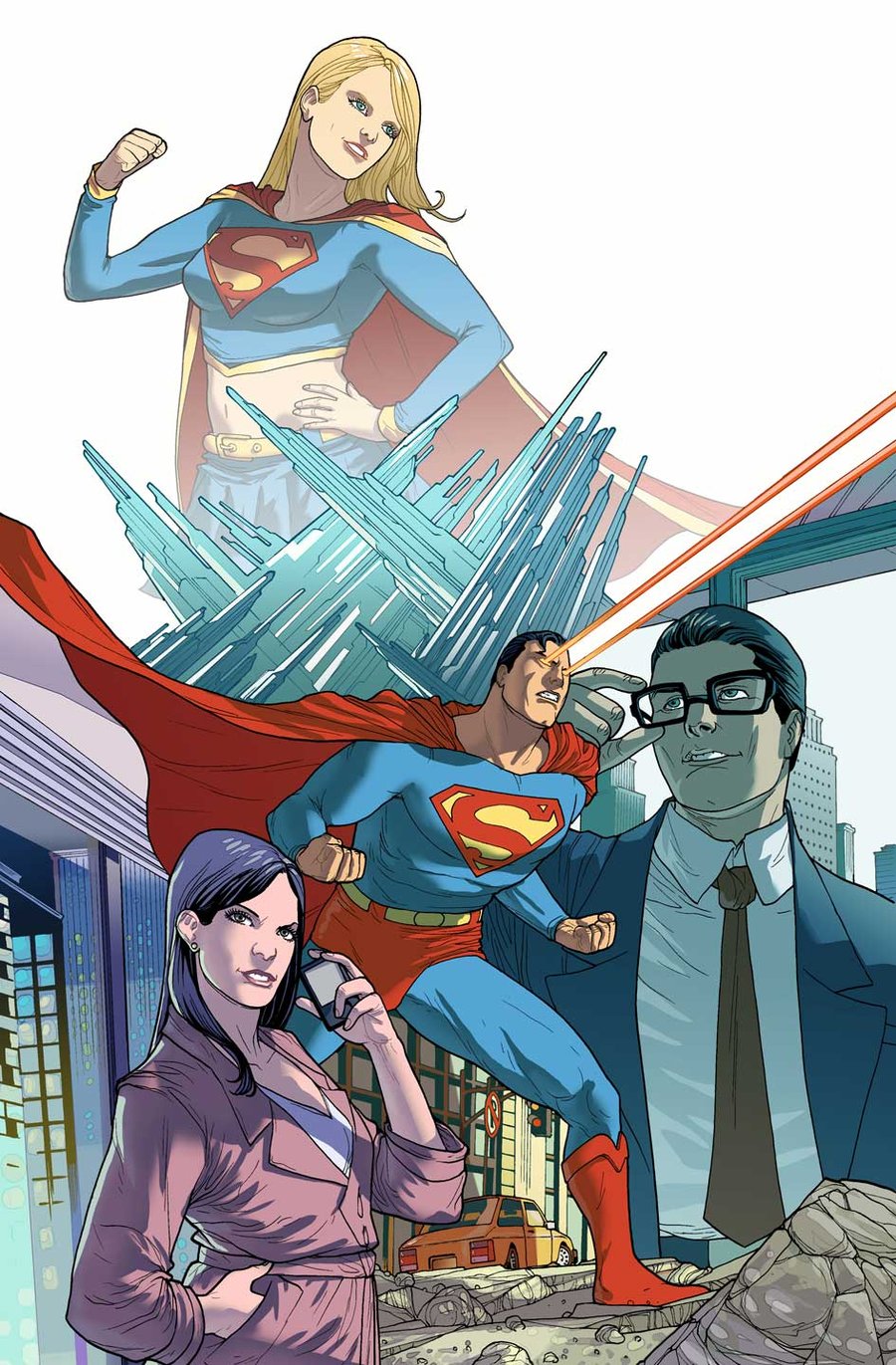 Supergirl-Superman-Lois-Lane-by-Amilcar-Pinna
