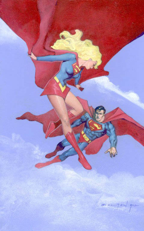 Supergirl-and-Superman-by-John-Bolton