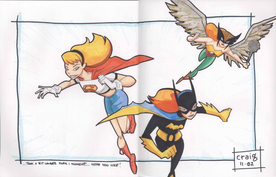 Supergirl-by-Craig-Rousseau-Batgirl-Hawkwoman