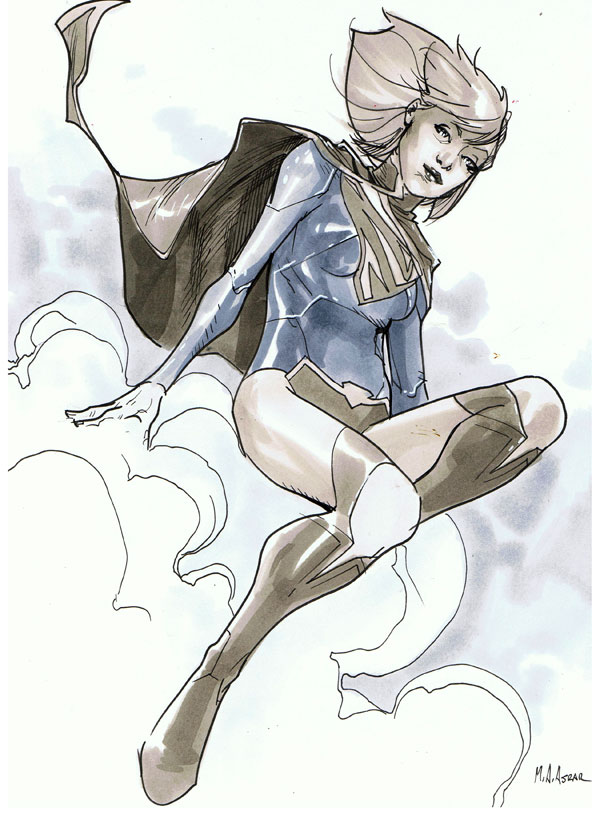 Supergirl-by-Mahmud-Asrar-Comic-Con-Paris-2012-Convention-Sketch-1