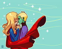 Supergirl-and-Brainiac-5-by-Adriana-Ferguson