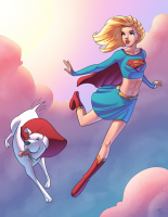 Supergirl-and-Krypto-by-Mro16-and-Jeremiah-Skipper
