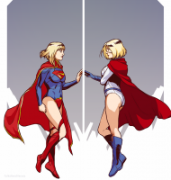 Supergirl-and-Power-Girl-by-Flauschtraut