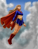 Supergirl-by-Juan-Solorzano-Blue
