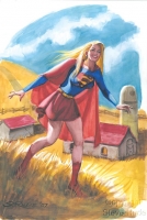Supergirl-by-Steve-Rude-Watercolor-20x30-Painting