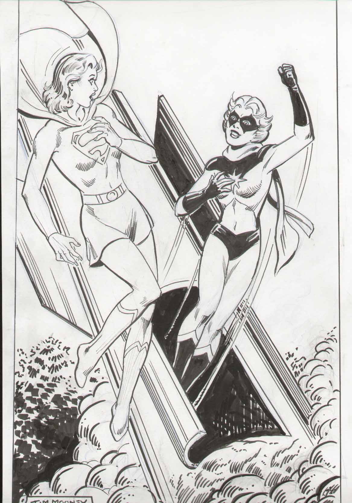 Supergirl-and-Ms-Marvel-by-Jim-Mooney