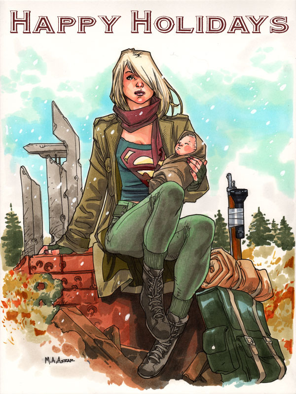 Supergirl-by-Mahmud-Asrar-Happy-Holidays-2012