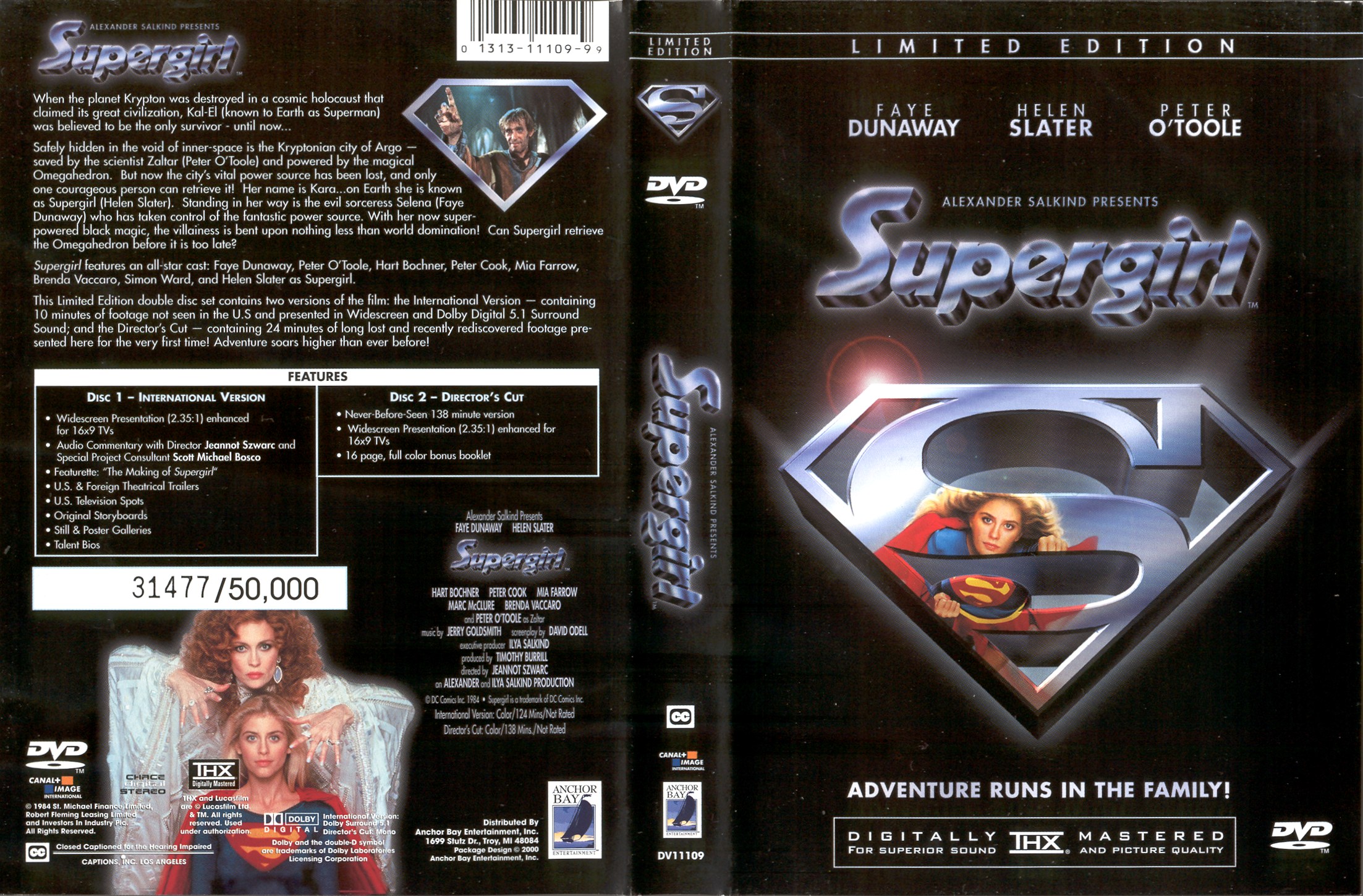 SUPERGIRL LE DVD Dustcover
