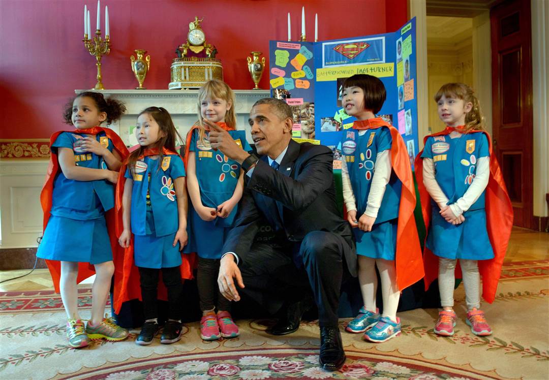 Super Girl Scouts Obama Whitehouse