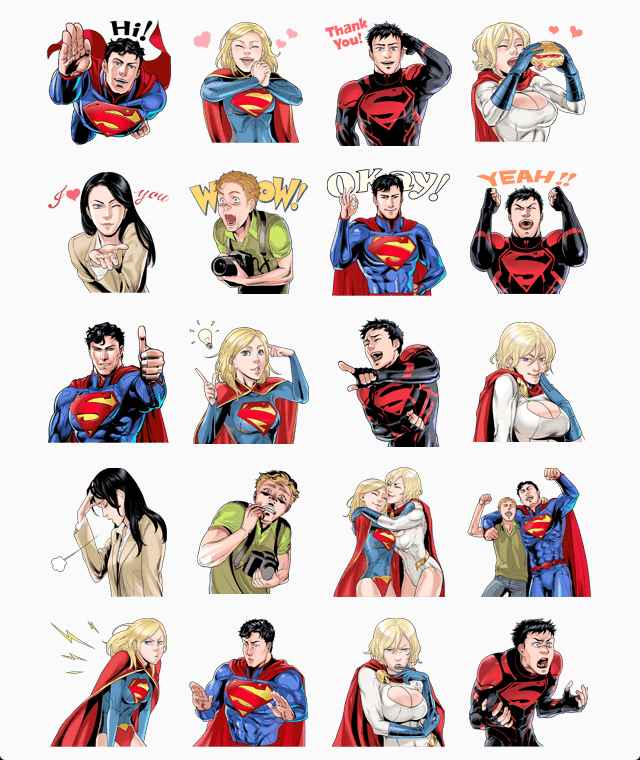 These Superfamily Chat Stickers Are Adorable Supergirl Maid Of Might